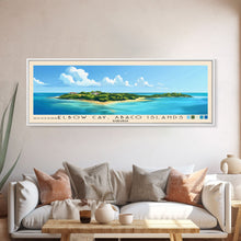 Load image into Gallery viewer, Elbow Cay, Abaco Islands, Bahamas Panoramic Print, Vacation Gift, Bahamas Wall Art, Beach Painting, Beach Decor, Beach Or Lakehouse Art