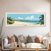 Load image into Gallery viewer, Eleuthera Island, Bahamas Panoramic Beach Print, Vacation Gift, Bahamas Wall Art, Beach Painting, Beach Decor, Beach Painting