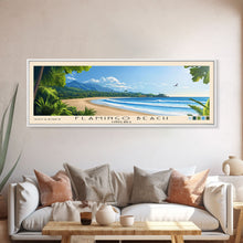 Carregar imagem no visualizador da galeria, Flamingo Beach, Costa Rica Panoramic Beach Print, Vacation Gift, Costa Rica Wall Art, Framed Canvas Print, Framed Beach Painting
