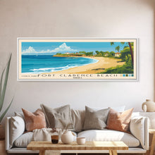 Carregar imagem no visualizador da galeria, Fort Clarence Beach, Jamaica Panoramic Print, Vacation Gift, Jamaica Wall Art, Beach Painting, Beach Decor, Large Wall Art, Wood Frame Art