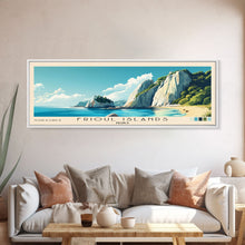 Carregar imagem no visualizador da galeria, Frioul Islands, France Panoramic Beach Print, Vacation Gift, France Wall Art, Framed Canvas Print, Framed Beach Painting