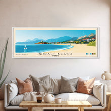 Cargar imagen en el visor de la galería, Çıralı Beach, Turkey Panoramic Print, Vacation Gift, Turkey Wall Art, Beach Painting, Beach Decor, Beach Or Lakehouse Art