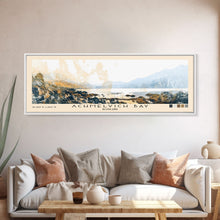 Load image into Gallery viewer, Achmelvich Bay, Scotland Watercolor Print, Vacation Gift, Scotland Wall Art, Beach Painting, Beach Decor, Large Wall Art, Wood Frame Art