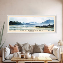 Carregar imagem no visualizador da galeria, Air Manis Beach, Indonesia Watercolor Beach Print, Vacation Gift, Indonesia Wall Art, Framed Canvas Print, Framed Beach Painting