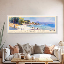 Load image into Gallery viewer, Alaçatı 11 Beach, Turkey Watercolor Beach Print, Vacation Gift, Turkey Wall Art, Beach Painting, Beach Decor, Beach Painting