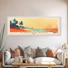 Load image into Gallery viewer, Alappuzha Beach, India Watercolor Print, Vacation Gift, India Wall Art, Beach Painting, Beach Decor, Large Wall Art, Wood Frame Art