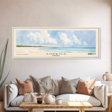 Load image into Gallery viewer, Andros, Bahamas Watercolor Beach Print, Vacation Gift, Bahamas Wall Art, Framed Canvas Print, Framed Beach Painting