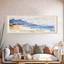 Load image into Gallery viewer, Boulders Beach, Cape Town Watercolor Beach Print, Vacation Gift, Cape Town Wall Art, Beach Painting, Beach Decor, Beach Painting