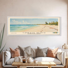 Carregar imagem no visualizador da galeria, Cabbage Beach, Paradise Island, Bahamas Watercolor Beach Print, Vacation Gift, Paradise Island, Bahamas Wall Art, Framed Canvas Print, Framed Beach Painting