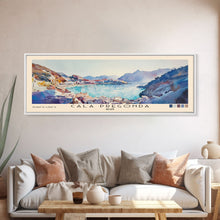 Load image into Gallery viewer, Cala Pregonda, Spain Watercolor Print, Vacation Gift, Spain Wall Art, Beach Painting, Beach Decor, Large Wall Art, Wood Frame Art