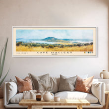 Load image into Gallery viewer, Cape Maclear, Malawi Watercolor Print, Vacation Gift, Malawi Wall Art, Beach Painting, Beach Decor, Large Wall Art, Wood Frame Art