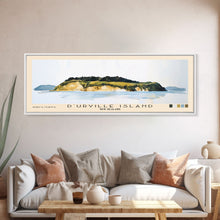 Load image into Gallery viewer, D’Urville Island, New Zealand Watercolor Beach Print, Vacation Gift, New Zealand Wall Art, Framed Canvas Print, Framed Beach Painting