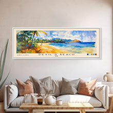 Load image into Gallery viewer, Devil’s Beach, Fiji Watercolor Beach Print, Vacation Gift, Fiji Wall Art, Beach Painting, Beach Decor, Beach Painting