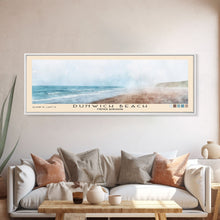 Load image into Gallery viewer, Dunwich Beach, United Kingdom Watercolor Beach Print, Vacation Gift, United Kingdom Wall Art, Framed Canvas Print, Framed Beach Painting