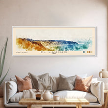 Load image into Gallery viewer, El Laucho, Chile Watercolor Print, Vacation Gift, Chile Wall Art, Beach Painting, Beach Decor, Large Wall Art, Wood Frame Art