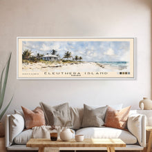 Load image into Gallery viewer, Eleuthera Island, Bahamas Watercolor Print, Vacation Gift, Bahamas Wall Art, Beach Painting, Beach Decor, Large Wall Art, Wood Frame Art