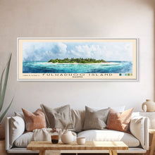 Load image into Gallery viewer, Fulhadhoo Island, Maldives Watercolor Beach Print, Vacation Gift, Maldives Wall Art, Beach Painting, Beach Decor, Beach Painting