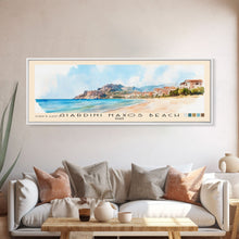 Load image into Gallery viewer, Giardini naxos beach, Italy Watercolor Beach Print, Vacation Gift, Italy Wall Art, Beach Painting, Beach Decor, Beach Painting