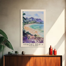 Load image into Gallery viewer, Anaoke Beach, Cook Islands Watercolor Beach Print, Vacation Gift, Cook Islands Wall Art, Beach Painting, Beach Decor, Beach Painting