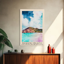 Load image into Gallery viewer, Bequia Island, Saint Vincent and the Grenadines Watercolor Beach Print, Vacation Gift, Saint Vincent and the Grenadines Wall Art, Beach Painting, Beach Decor, Beach Painting