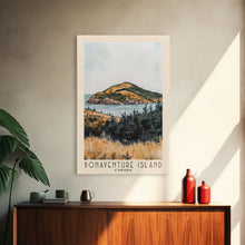 Load image into Gallery viewer, Bonaventure Island, Canada Watercolor Beach Print, Vacation Gift, Canada Wall Art, Beach Painting, Beach Decor, Beach Painting