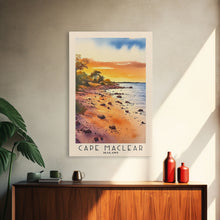 Load image into Gallery viewer, Cape Maclear, Malawi Watercolor Print, Vacation Gift, Malawi Wall Art, Beach Painting, Beach Decor, Large Wall Art, Wood Frame Art