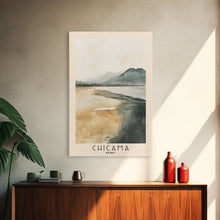 Load image into Gallery viewer, Chicama, Peru Watercolor Beach Print, Vacation Gift, Peru Wall Art, Beach Painting, Beach Decor, Beach Painting