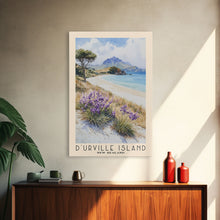 Load image into Gallery viewer, D’Urville Island, New Zealand Watercolor Beach Print, Vacation Gift, New Zealand Wall Art, Framed Canvas Print, Framed Beach Painting