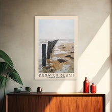 Load image into Gallery viewer, Dunwich Beach, United Kingdom Watercolor Beach Print, Vacation Gift, United Kingdom Wall Art, Framed Canvas Print, Framed Beach Painting