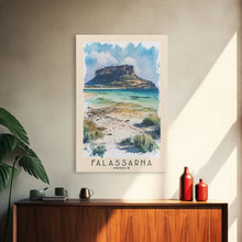 Load image into Gallery viewer, Falassarna, Greece Watercolor Beach Print, Vacation Gift, Greece Wall Art, Beach Painting, Beach Decor, Beach Painting