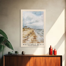Load image into Gallery viewer, Whitstable beach, United Kingdom Watercolor Beach Print, Vacation Gift, United Kingdom Wall Art, Beach Painting, Beach Decor, Beach Painting