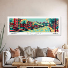 Carregar imagem no visualizador da galeria, Baltimore Maryland Panoramic Travel Poster Canvas Print