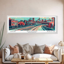 Load image into Gallery viewer, Boston Massachusetts Panoramic Travel Poster Canvas Print