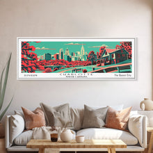 Cargar imagen en el visor de la galería, Charlotte North Carolina Panoramic Travel Poster Canvas Print
