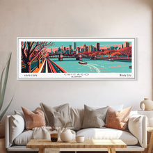 Cargar imagen en el visor de la galería, Chicago Illinois Panoramic Travel Poster Canvas Print