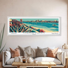 Cargar imagen en el visor de la galería, Corpus Christi Texas Panoramic Travel Poster Canvas Print