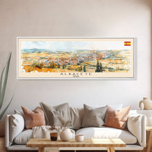 Carregar imagem no visualizador da galeria, Albacete Spain Travel Print Wall Art, Panoramic City Art, Travel Art, Wall Decor, Vacation Gift, Framed Canvas Print Or Metal Art