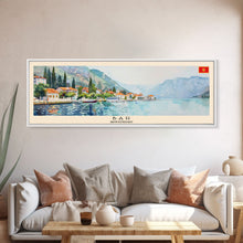 Load image into Gallery viewer, Bar Montenegro Travel Print Wall Art, Panoramic City Art, Travel Art, Wall Decor, Vacation Gift, Framed Canvas Print Or Metal Art