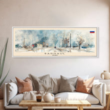 Load image into Gallery viewer, Barnaul Russia Wall Art, Panoramic Travel Poster, Panoramic Framed Canvas Print, City Wall Art, Wall Hanging Home Decor, Travel Art