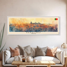 Load image into Gallery viewer, Barreiro Portugal Travel Print Wall Art, Panoramic City Art, Travel Art, Wall Decor, Vacation Gift, Framed Canvas Print Or Metal Art
