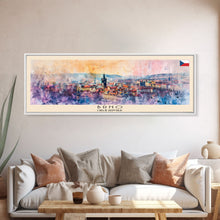 Load image into Gallery viewer, Brno CzechRepublic art Travel Print Wall Art, Panoramic City Art, Travel Art, Wall Decor, Vacation Gift, Framed Canvas Print Or Metal Art