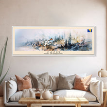 Cargar imagen en el visor de la galería, Cazin Bosnia Travel Art, City Art, Framed Canvas Print or Metal Wall Art, Europe Travel Poster, Panoramic Wall Art, Extra Wide Wall Art