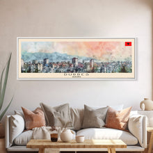 Load image into Gallery viewer, Durres Albania Travel Print Wall Art, Panoramic City Art, Travel Art, Wall Decor, Vacation Gift, Framed Canvas Print Or Metal Art