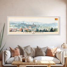 Carregar imagem no visualizador da galeria, Fuenlabrada Spain Wall Art, Panoramic Travel Poster, Panoramic Framed Canvas Print, City Wall Art, Wall Hanging Home Decor, Travel Art