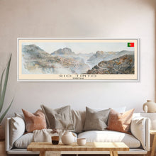 Load image into Gallery viewer, Rio Tinto Panoramic Travel Poster, Framed Canvas Print or Metal Wall Art, Travel Art, Home Decor, Panoramic Painting, Midcentury Art