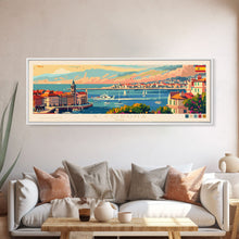 Carregar imagem no visualizador da galeria, A Coruña Spain Travel Art, City Art, Framed Canvas Print or Metal Wall Art, Europe Travel Poster, Panoramic Wall Art, Extra Wide Wall Art