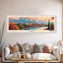 Carregar imagem no visualizador da galeria, Adana Turkey Travel Art, City Art, Framed Canvas Print or Metal Wall Art, Europe Travel Poster, Panoramic Wall Art, Extra Wide Wall Art