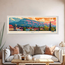 Carregar imagem no visualizador da galeria, Albacete Spain Travel Print Wall Art, Panoramic City Art, Travel Art, Wall Decor, Vacation Gift, Framed Canvas Print Or Metal Art