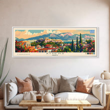 Load image into Gallery viewer, Athens Greece Travel Art, City Art, Framed Canvas Print or Metal Wall Art, Europe Travel Poster, Panoramic Wall Art, Extra Wide Wall Art