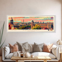 Load image into Gallery viewer, Birmingham United Kingdom Travel Print Wall Art, Panoramic City Art, Travel Art, Wall Decor, Vacation Gift, Framed Canvas Print Or Metal Art